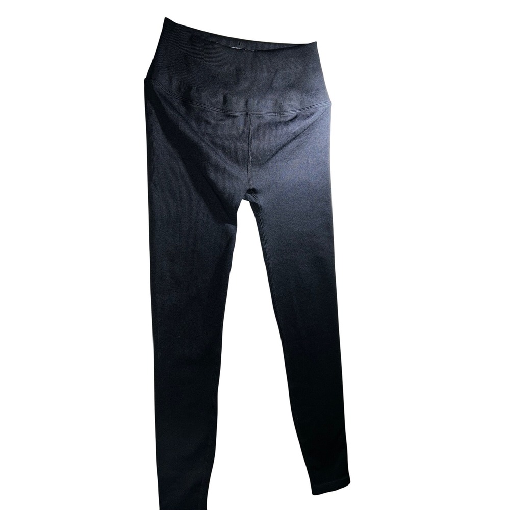 Victoria Secret PINK Seamless Ribbed High Waisted Leggings Black XS Lycra